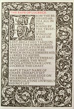 Cover of the poems of Shakespeare 'The Rape of Lucretia', published in 1593.