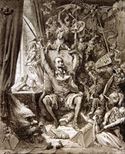 Gustave Dore Illustration for Don Quixote, Miguel de Cervantes character, published in Paris in 1?