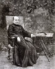Luis Coloma (1851-1914). Spanish religious and writer, engraving from the Ilustración Española y ?