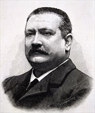 Eduardo Cobian and Reffignac (1857-1918) Spanish politician, minister of Alfonso XIII, engraving ?