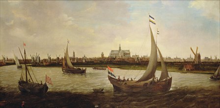 View of the city of Haarlem from the north.