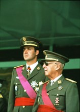 Francisco Franco together with D. Juan Carlos I, 1974.