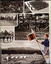 Scenes of children's camps organized by the Spanish Falange.