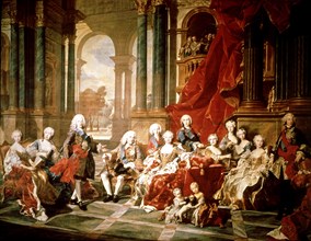 The family of Philip V, Oil by Louis Van Loo.