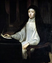 Mariana of Austria (1634-1696), Queen of Spain, wife of Felipe IV, oil painting by Juan Carreño d?