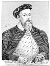 Maurice   of Sajonias (1521-1553), Duke and Elector of Saxony (1547-1553) engraving  copy of a P?