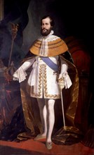 Pedro II. (1825-1891), Emperor of Brazil, oil 1862.