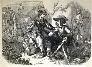 Joan Sala i Serrallonga (1594 - 1634), bandit and chief of a gang, detail of a nineteenth-century?