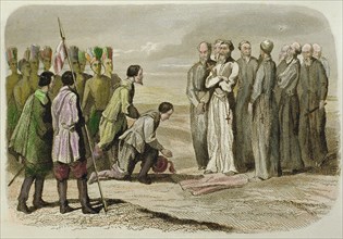 The Franciscan missionary Fray Martin de Valencia is received at the entrance of the city of Mexi?