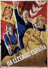Spanish Civil War (1936 - 1939), 'Spain has arrived', poster published by the National Service of?