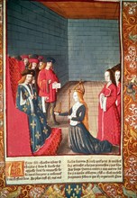 Empress Vedova Richent goes to Compiegne and offers to Ludovico the scepter and the crown of his ?