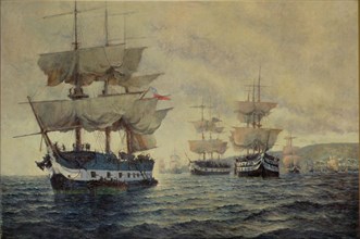Departure of the Liberating Expedition of Peru on August 20, 1820, commanded by General Captain J?