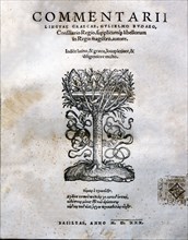 Commentari', comments in Greek language, cover of the 1530 edition of Basel.