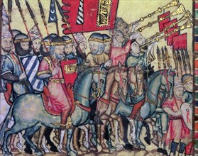 Saracen Hosts going to to war, Miniature in 'Cantigas de Santa Maria' by Alphonse X the Wise, cod?