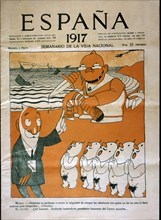 Cover of the magazine 'España' (Spain), Madrid, 1917.