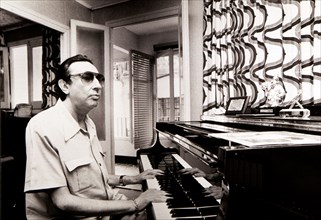 Vincenç Montoliu Massana , known as Tete Montoliu (1933 - 1997), Catalan musician, playing the pi?
