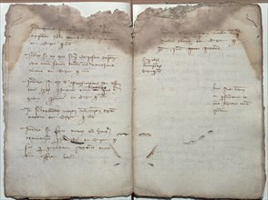 Document of acceptance of bills of exchange among merchants from Barcelona and Florence (1411).