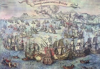 Naval Battle of the Dunes, the ships of Admiral Oquendo against the ones of the Dutch Admiral Har?