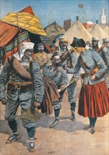 War of Morocco, barmaid of the regiment of Alphonse XII in campaign in Morocco, in 1909, illustra?