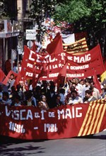 Demonstration of workers on May 1 in Palma de Mallorca.