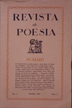 Cover of the 'Revista de Poesía' (Poetry magazine), bimonthly, director Marià Manent, Volume 1, N?