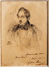 Mariano José de Larra (1809-1837), Spanish writer, drawing, 1834.