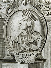 Atahualpa (1500-1533), last emperor of Peru, detail of engraving 'Astronomical and Physical Obser?