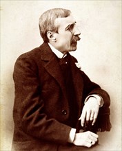 José Maria Eça de Queiroz (1845-1900) Portuguese novelist, photo of the time.
