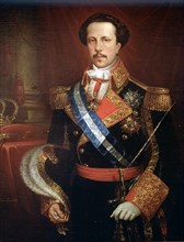 Francisco de Asís of Bourbon (1822 - 1902), husband of Elizabeth II, oil painting of 1848.