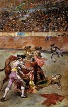 Manuel García Espartero (1865-1894), Spanish bullfighter, catch and death in the square in Madrid?