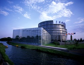 Strasbourg, exterior view of the European Parliament.