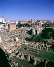 General view of the Roman Forum.