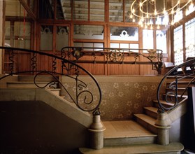 Staircase of the Thomas house in 293 Mallorca street by Lluís Domènech i Montaner, 1895 - 1898, e?