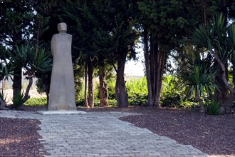 Detail of the monument of President Lluis Companys i Jover (1882-1940), in his hometown El Tarrós?