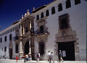 View of the façade of the Mint in Potosí (Bolivia).