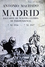 Brochure as a newspaper about the Spanish Civil War by Antonio Machado.