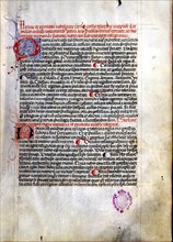 Council of Toledo, page from the 'Primacía de la Iglesia de Toledo', manuscript, 1253.