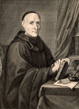 Fray Benito Jerónimo Feijoo (1676-1764), Spanish Benedictine monk and scholar, engraving in the c?