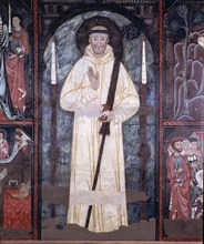 St. Bernard of Claraval (1090-1153), French founder and first abbot of  Clairvaux, central panel ?