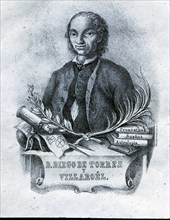 Diego de Torres Villarroel (1693-1770), writer Spaniards, 18th century engraving.