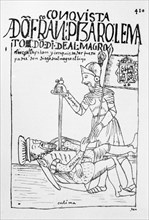 Death of Francisco Pizarro at the hands of Diego de Almagro, illustration from the book 'Nueva Cr?