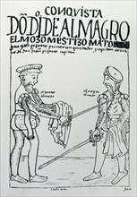 Gonzalo de Pizarro kills Diego de Almagro after defeating him in the battle of Salinas, illustrat?