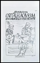 Death of the Inca Atahualpa in Cajamarca betrayed by Pizarro in 1533, illustration from the book ?