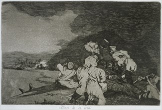 The Disasters of War, a series of etchings by Francisco de Goya (1746-1828), plate 6: 'Bien te se?