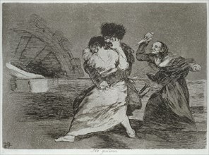 The Disasters of War, a series of etchings by Francisco de Goya (1746-1828), plate 9: 'No quieren?