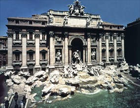 Fontana di Trevi (1732 - 1762), architectural project by Nicola Salvi with sculptures by Pietro B?