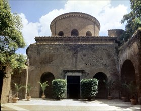 Exterior view of the Mausoleum of Santa Costanza, built in 350 AD for the daughter of Constantine.