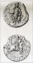 Seal of Louis VII, the Younger (1120-1180), King of France, son of Louis VI, took part in the Sec?