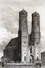 View of the Cathedral of Our Lady, Metropolitan Church of Munich (Germany), built in 1468 and con?