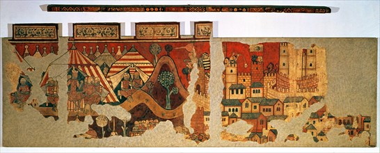 The conquest of Majorca, mural painting, from the late 13th century.